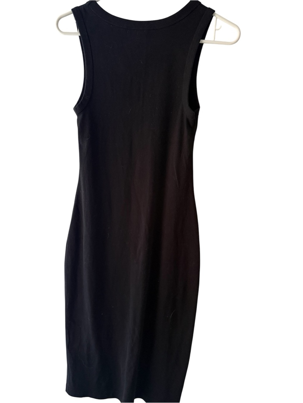 Universal Thread Black Ribbed Scoop Neck Tank Midi Dress Size Small - Picture 2 of 4